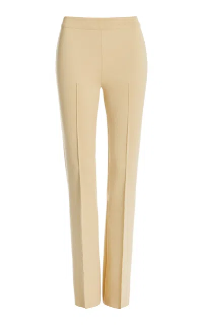 High Sport Long Kick Stretch-cotton Flared Pants In Neutral