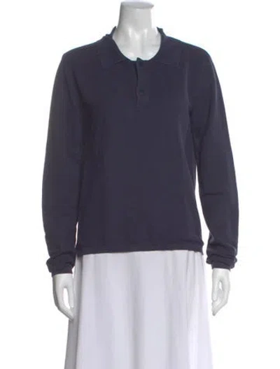 Pre-owned High Sport Long Sleeve Polo In Blue