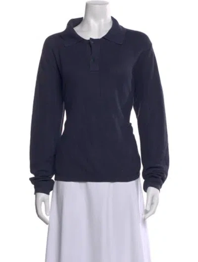 Pre-owned High Sport Long Sleeve Polo In Blue