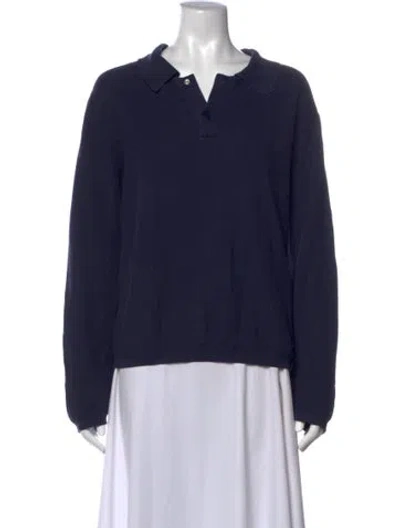Pre-owned High Sport Long Sleeve Polo In Blue