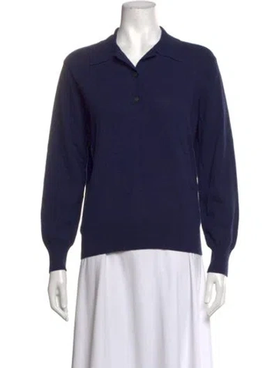 Pre-owned High Sport Long Sleeve Polo In Blue