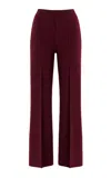High Sport Louis Cropped Wool-blend Straight-leg Pants In Red