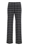 High Sport Louis Cropped Checked Cotton-blend Straight-leg Pants In Black