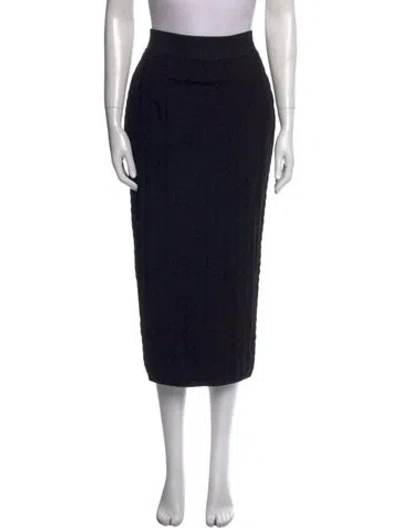Pre-owned High Sport Midi Length Skirt In Black