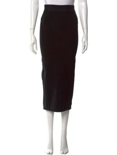 Pre-owned High Sport Midi Length Skirt In Black