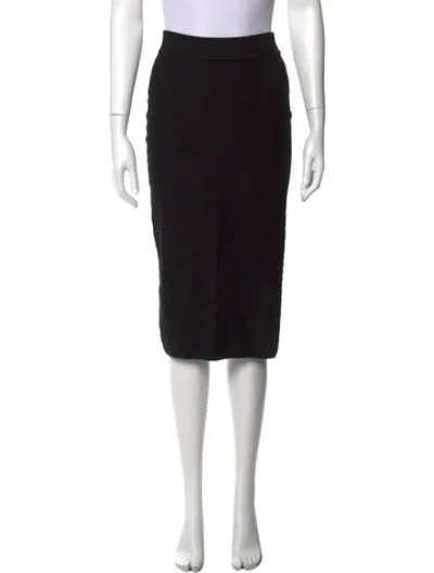 Pre-owned High Sport Midi Length Skirt In Black