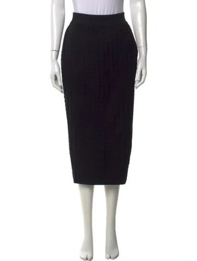 Pre-owned High Sport Midi Length Skirt In Black
