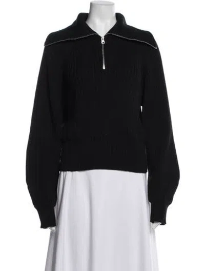 Pre-owned High Sport Mock Neck Sweater In Black