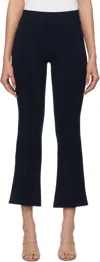 High Sport Long Kick Flared Stretch-cotton Knit Pants In 404 Dark Navy