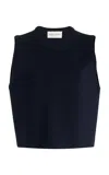 High Sport Nsfw Stretch-knit Tank Top In Navy