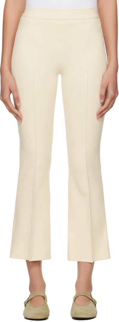 High Sport Off-white Kick Trousers In 105 Ivory