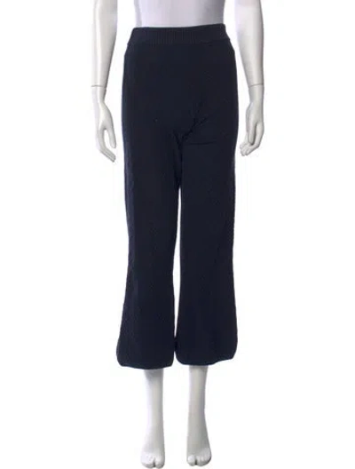 Pre-owned High Sport Patterned Flared Pants In Blue