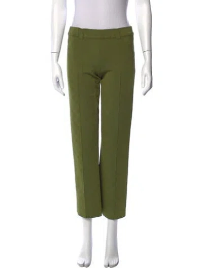 Pre-owned High Sport Patterned Straight Leg Pants In Green