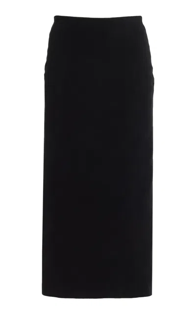 High Sport Petra Stretch-cotton Knit Midi Skirt In Black