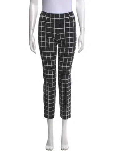 Pre-owned High Sport Plaid Print Straight Leg Pants In Multi