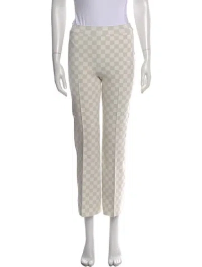 Pre-owned High Sport Plaid Print Wide Leg Pants In Multi