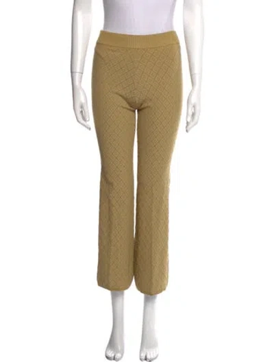 Pre-owned High Sport Printed Wide Leg Pants In Gold