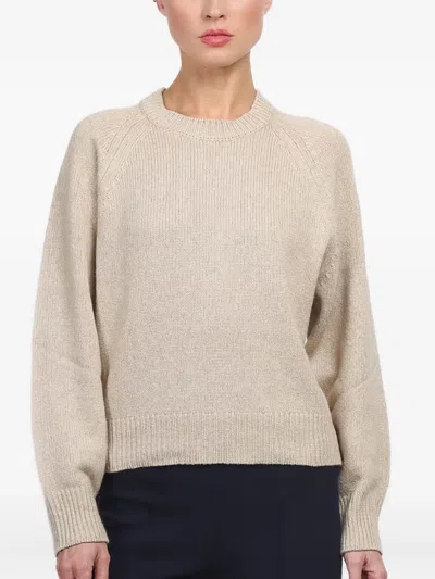 High Sport Ribbed-trim Sweater In Neutral