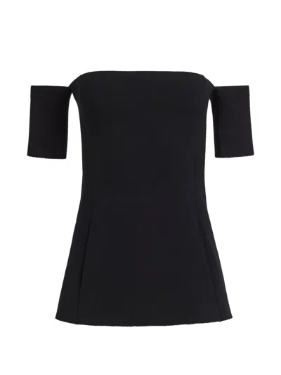High Sport Sela Off-the-shoulder Top In Black