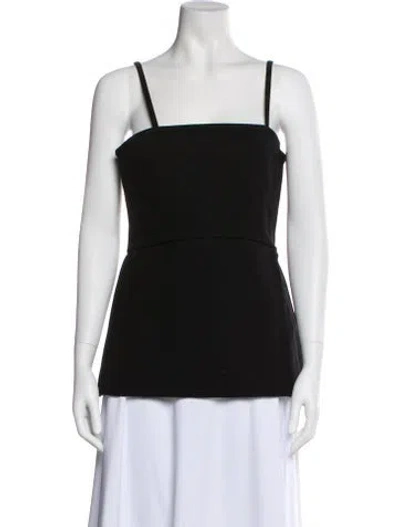 Pre-owned High Sport Square Neckline Sleeveless Top In Black