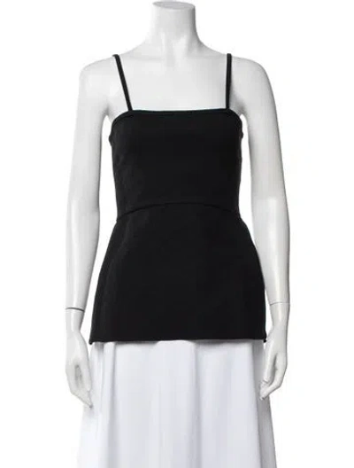 Pre-owned High Sport Square Neckline Sleeveless Top In Black