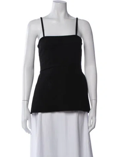 Pre-owned High Sport Square Neckline Sleeveless Top In Black