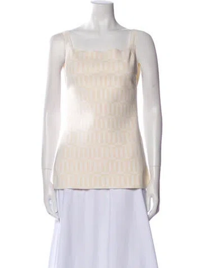 Pre-owned High Sport Square Neckline Sleeveless Top In Neutral