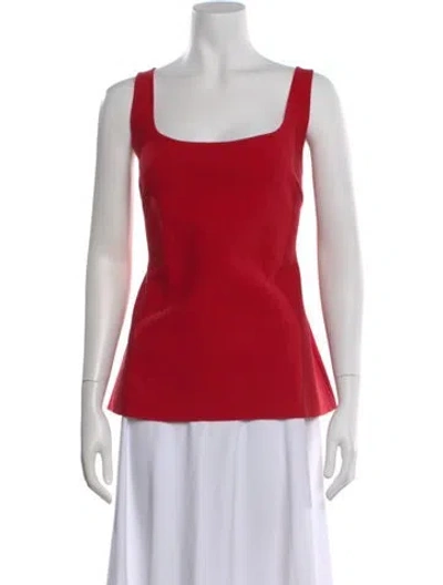 Pre-owned High Sport Square Neckline Sleeveless Top In Red