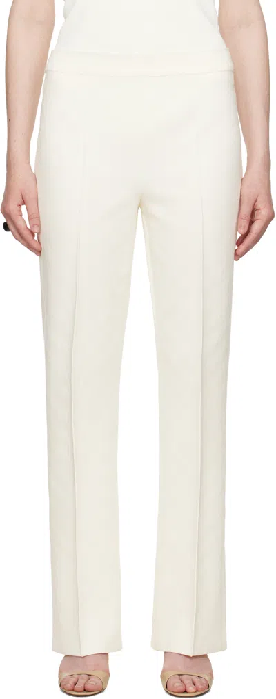 High Sport Ssense Exclusive Bridal Capsule Long Kick Trousers In Ivory