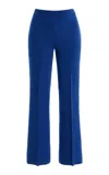 High Sport Stretch-cotton Knit Cropped Flared Pants In Navy