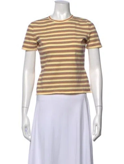 Pre-owned High Sport Striped Crew Neck T-shirt In Multicolor