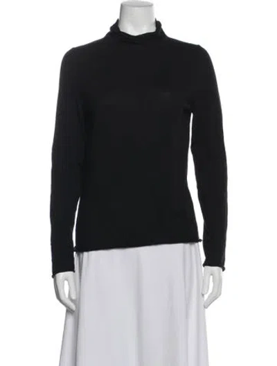 Pre-owned High Sport Turtleneck Long Sleeve Top In Black