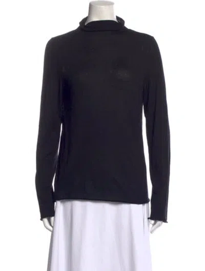 Pre-owned High Sport Turtleneck Long Sleeve Top In Black/blue