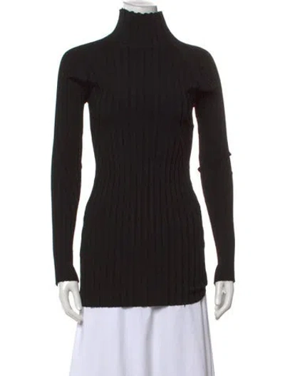 Pre-owned High Sport Turtleneck Midi Length Dress In Black