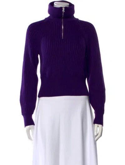 Pre-owned High Sport Turtleneck Sweater In Purple