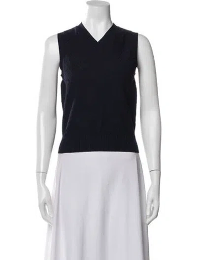 Pre-owned High Sport V-neck Sleeveless Top In Blue