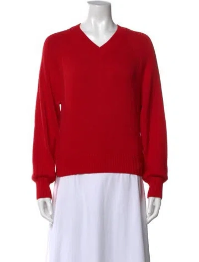 Pre-owned High Sport V-neck Sweater In Red