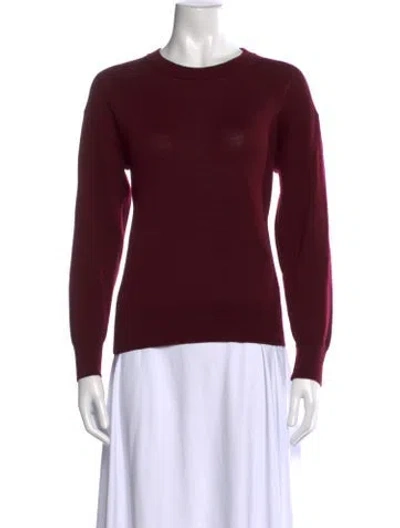 Pre-owned High Sport Wool Crew Neck Sweater In Burgundy