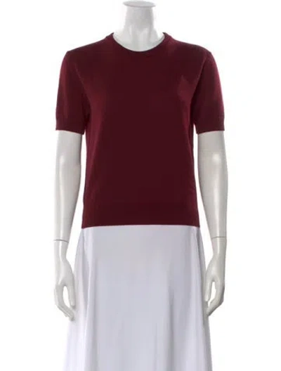 Pre-owned High Sport Wool Crew Neck Sweater W/ Tags In Burgundy