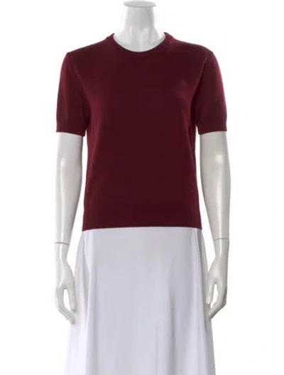 Pre-owned High Sport Wool Crew Neck Sweater W/ Tags In Burgundy