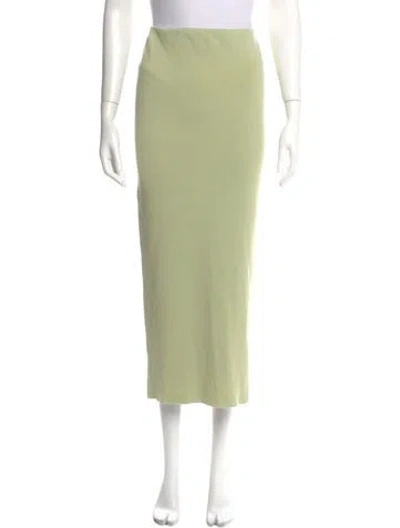 Pre-owned High Sport Wool Midi Length Skirt In Green