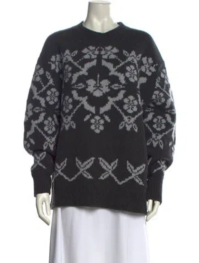 Pre-owned High Sport Wool Printed Sweater In Black