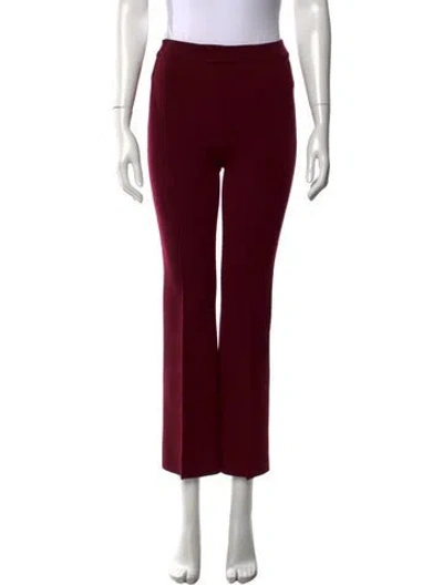 Pre-owned High Sport Wool Straight Leg Pants In Burgundy