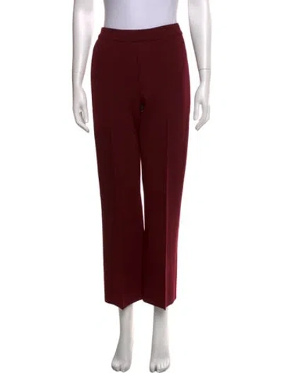 Pre-owned High Sport Wool Straight Leg Pants In Burgundy