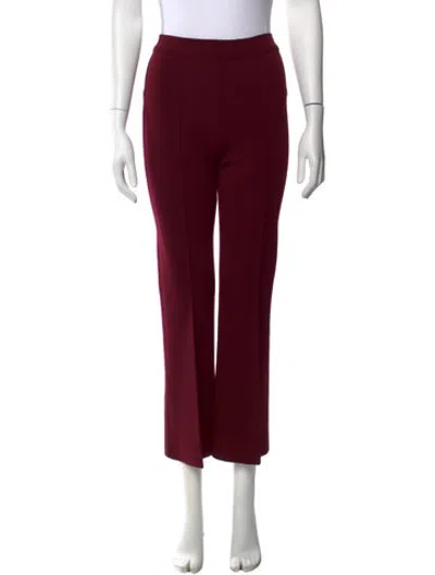 Pre-owned High Sport Wool Straight Leg Pants In Burgundy