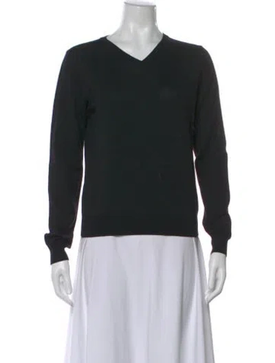 Pre-owned High Sport Wool V-neck Sweater In Black