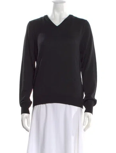 Pre-owned High Sport Wool V-neck Sweater In Black