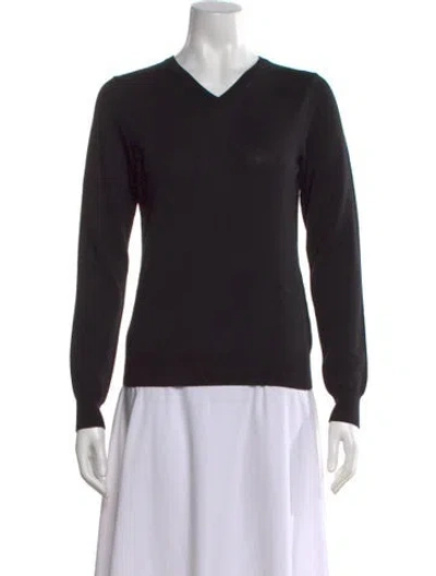 Pre-owned High Sport Wool V-neck Sweater W/ Tags In Black