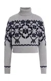 High Sport Zoe Fair Isle Wool Sweater In Blue