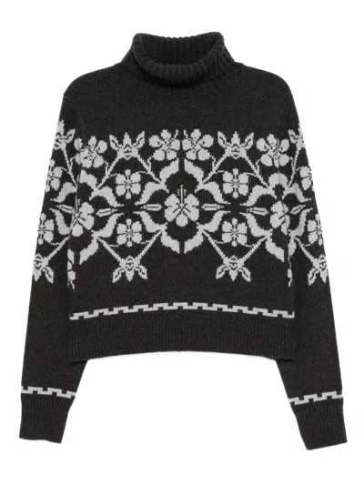 High Sport Zoe Fairisle Sweater In Gray